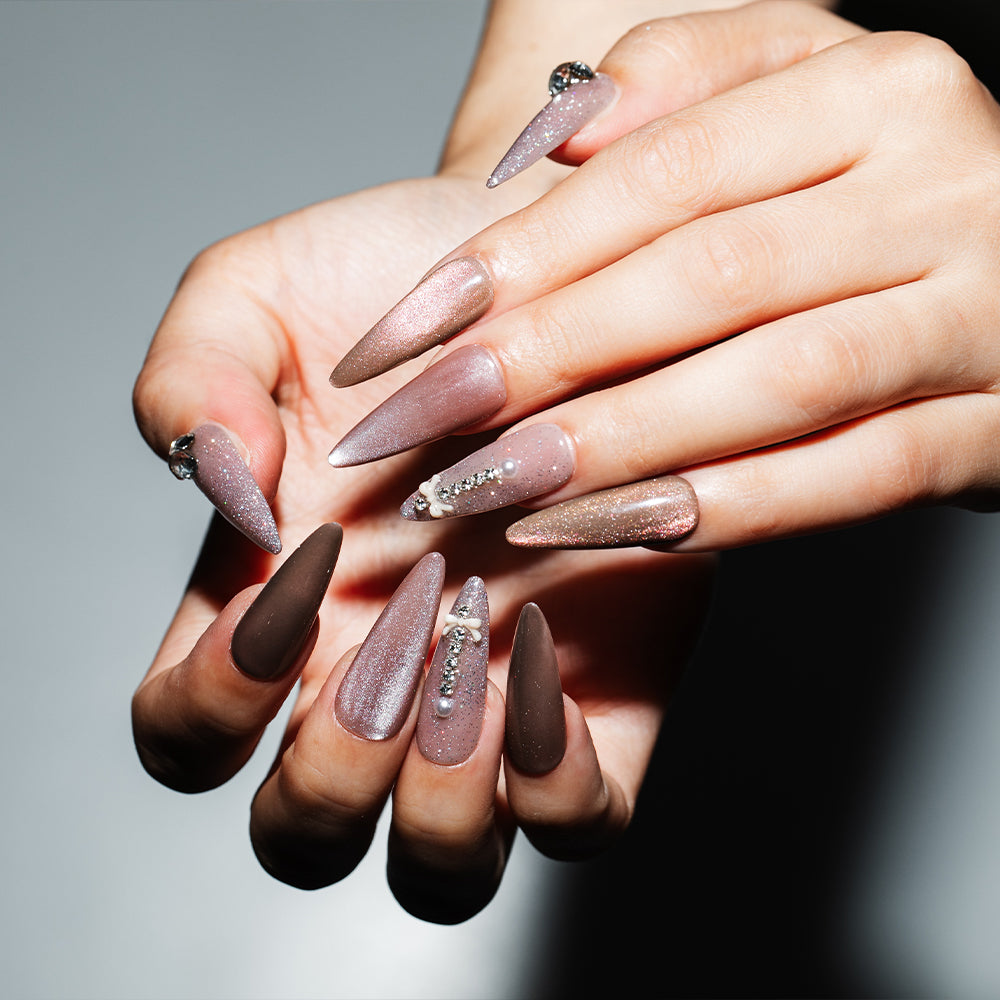 ラメマグネットデザイン(オーダーネイルチップ)