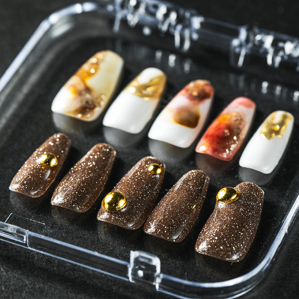 アシンメトリーニュアンス(オーダーネイルチップ)