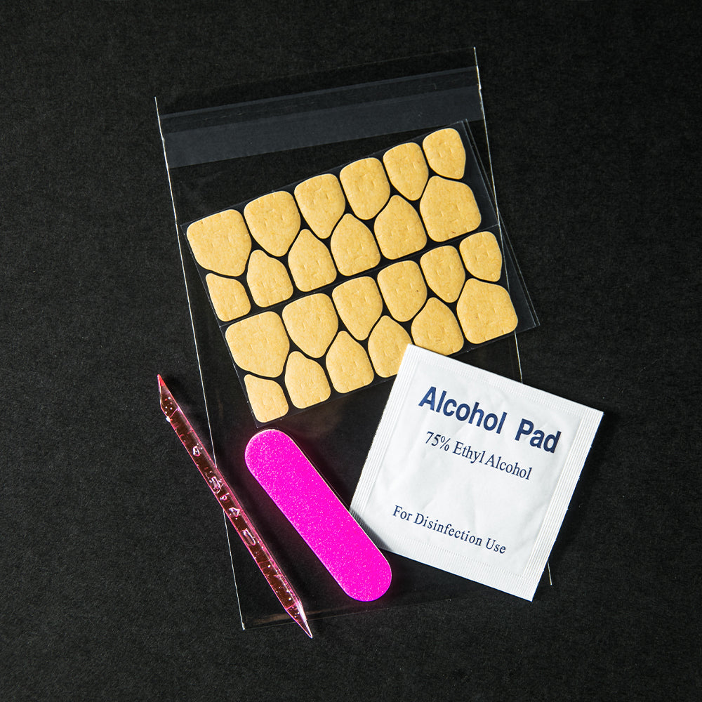 推し活ハート・ブラックピンクパーツ盛り(オーダーネイルチップ)