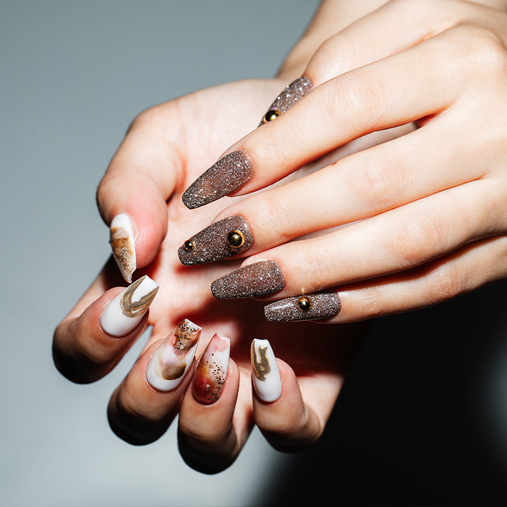 アシンメトリーニュアンス（オーダーネイルチップ）